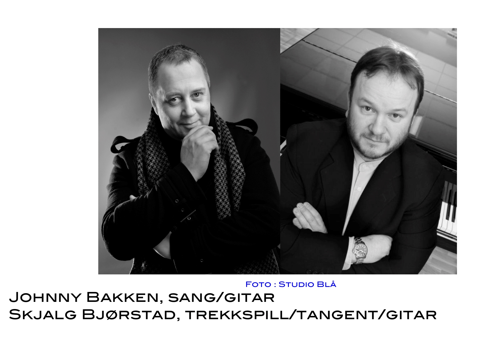 To musikalske herrer i visedrakt