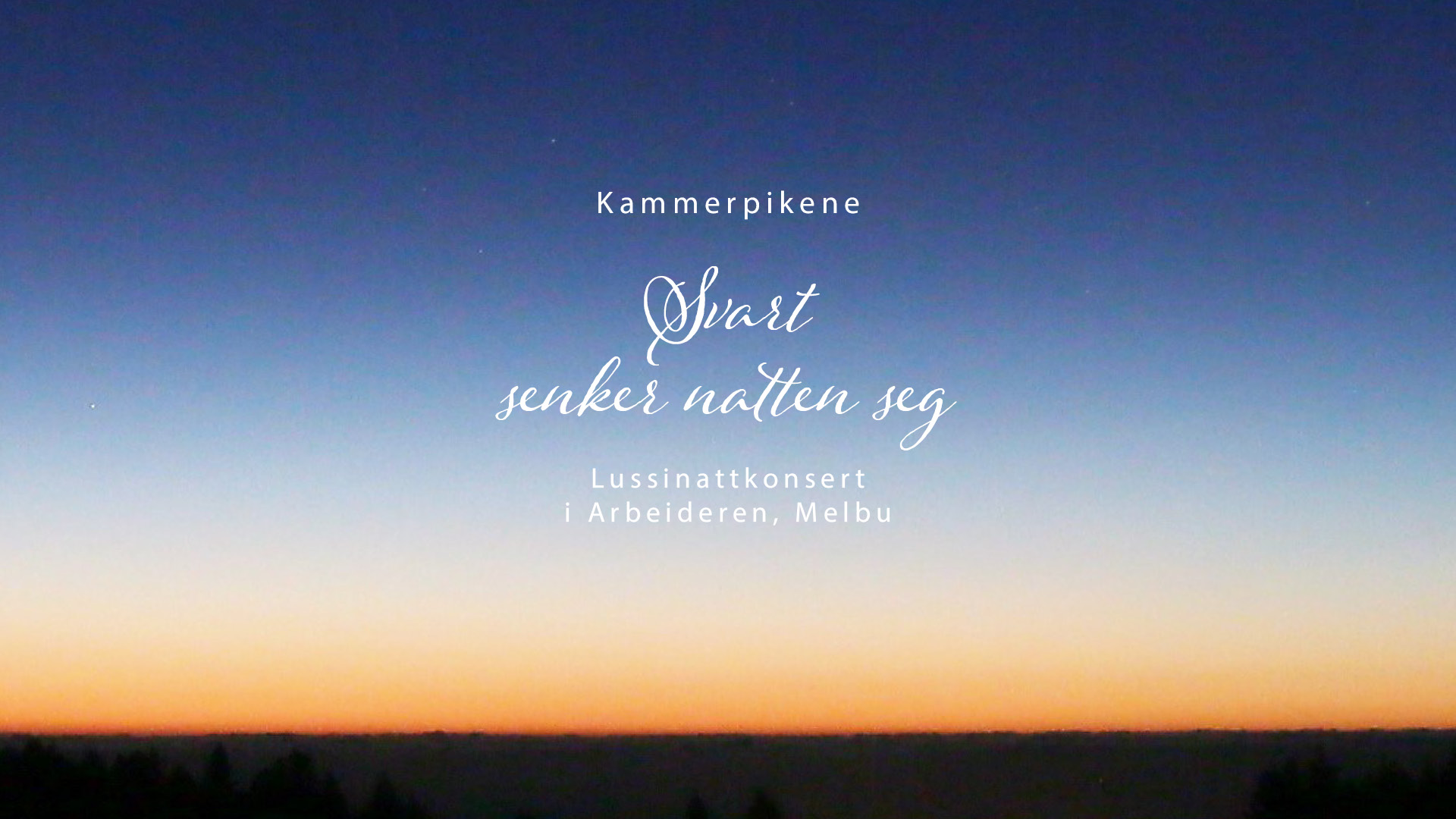 AVLYST: Svart senker natten seg - Lussinattkonsert