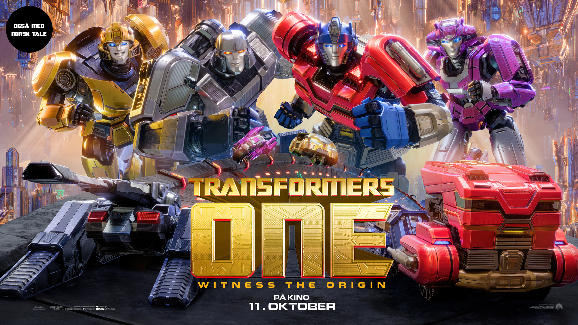 Transformers One - original tale, norsk tekst
